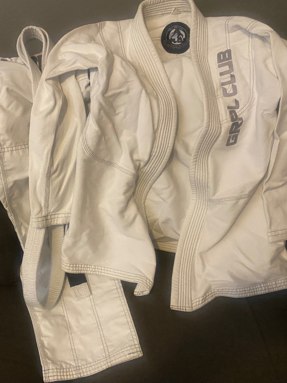 GRPL Club White BJJ Gi Set with Belt – Excellent Condition